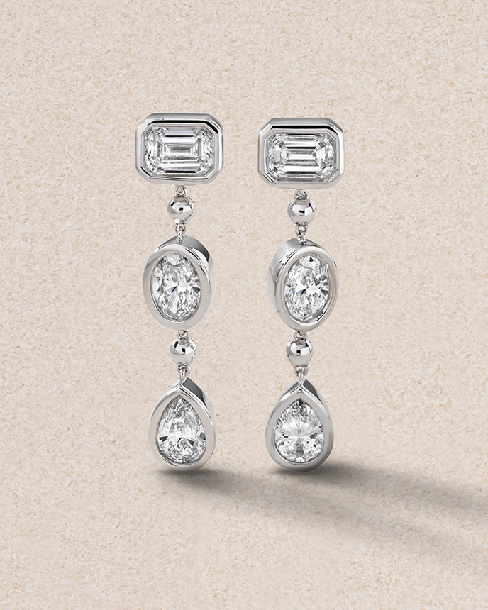 Shop silver drop earrings at Jared