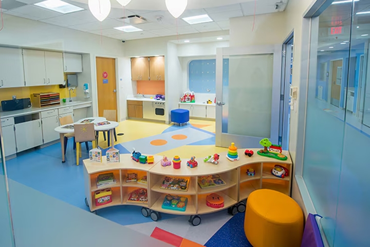 Inside children's health care unit