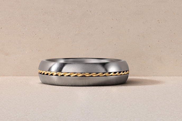 mixed metal wedding band