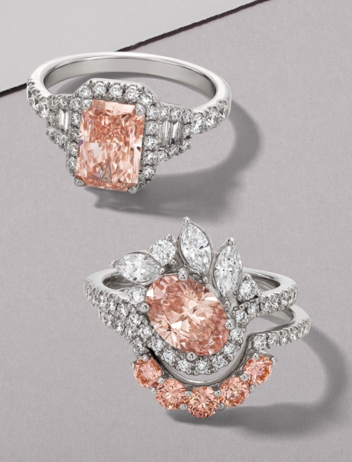 Shop all pink lab-created diamond engagement rings