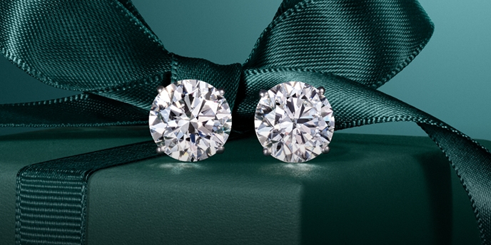 Shop all diamond solitaire stud earrings