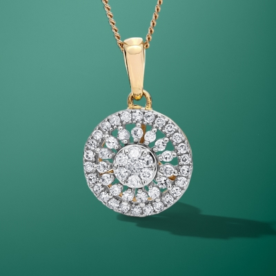 Shop necklace styles in diamond, gemstone, gold and more.