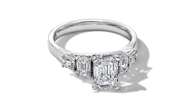Emerald-cut diamond engagement rings education