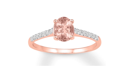 Morganite and Rose Gold Engagement Ring