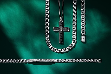 Men's fashion jewelry with diamonds