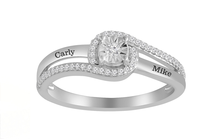 Shop engraved promise rings