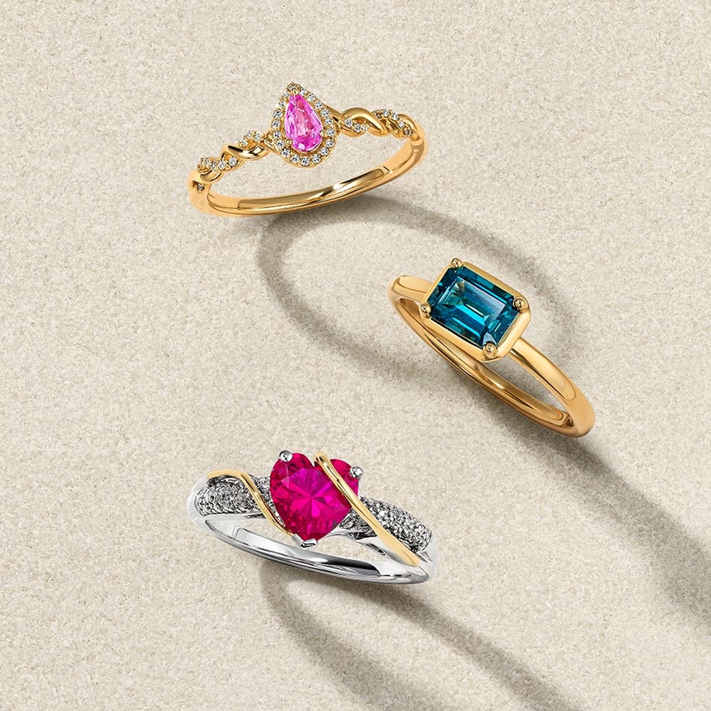 Multiple diamond wedding rings