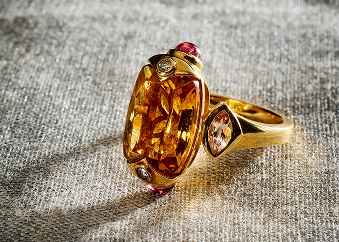 Citrine gemstone ring from Jared