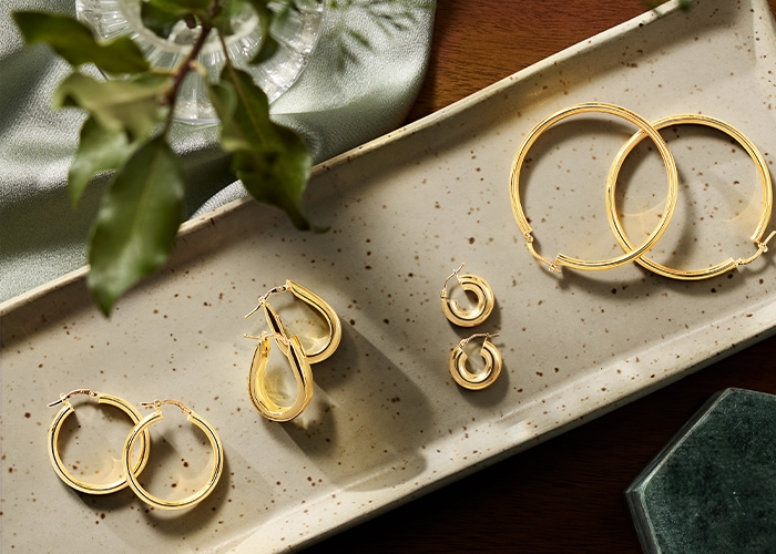 Shop gold hoop earrings from Jared