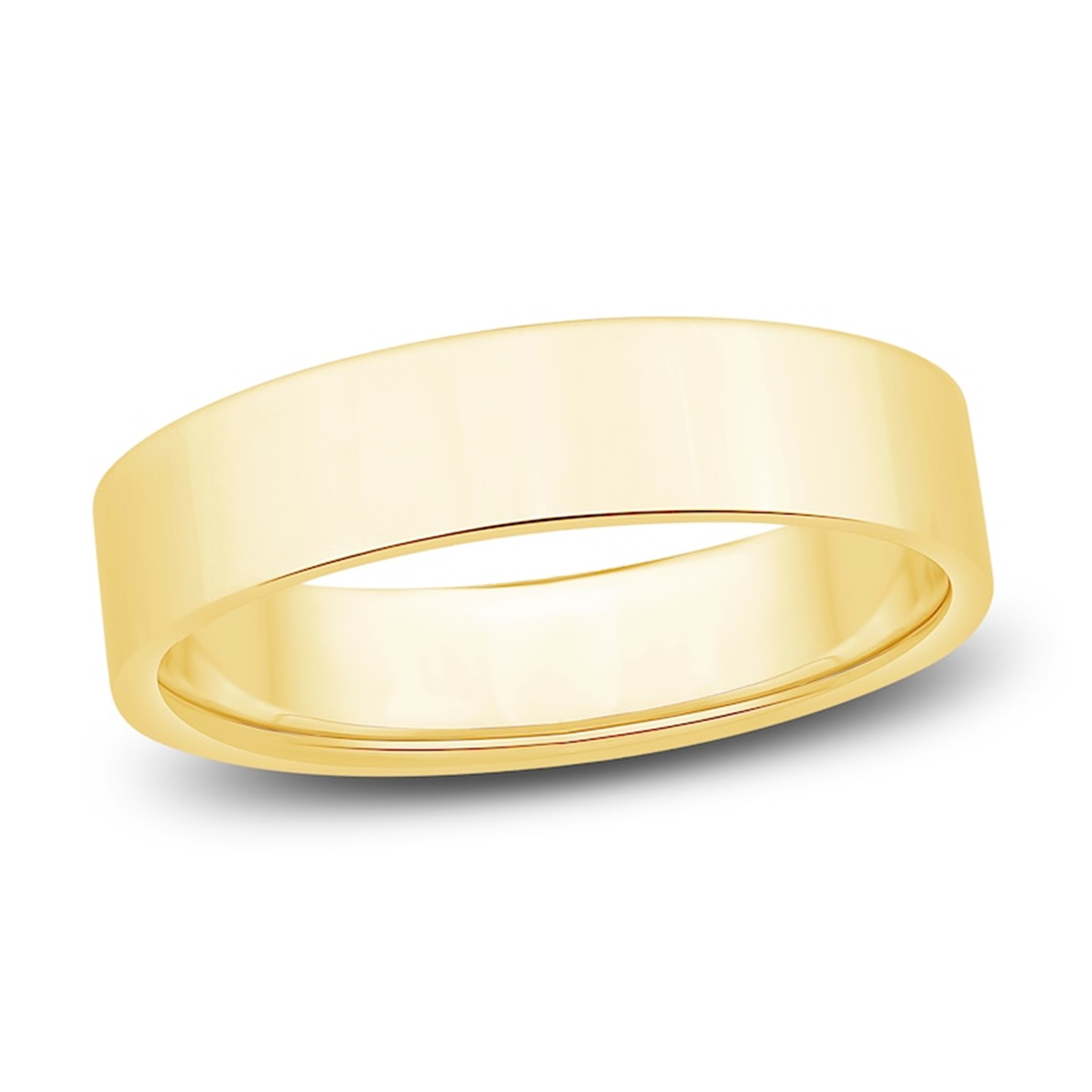 Plain yellow gold wedding band