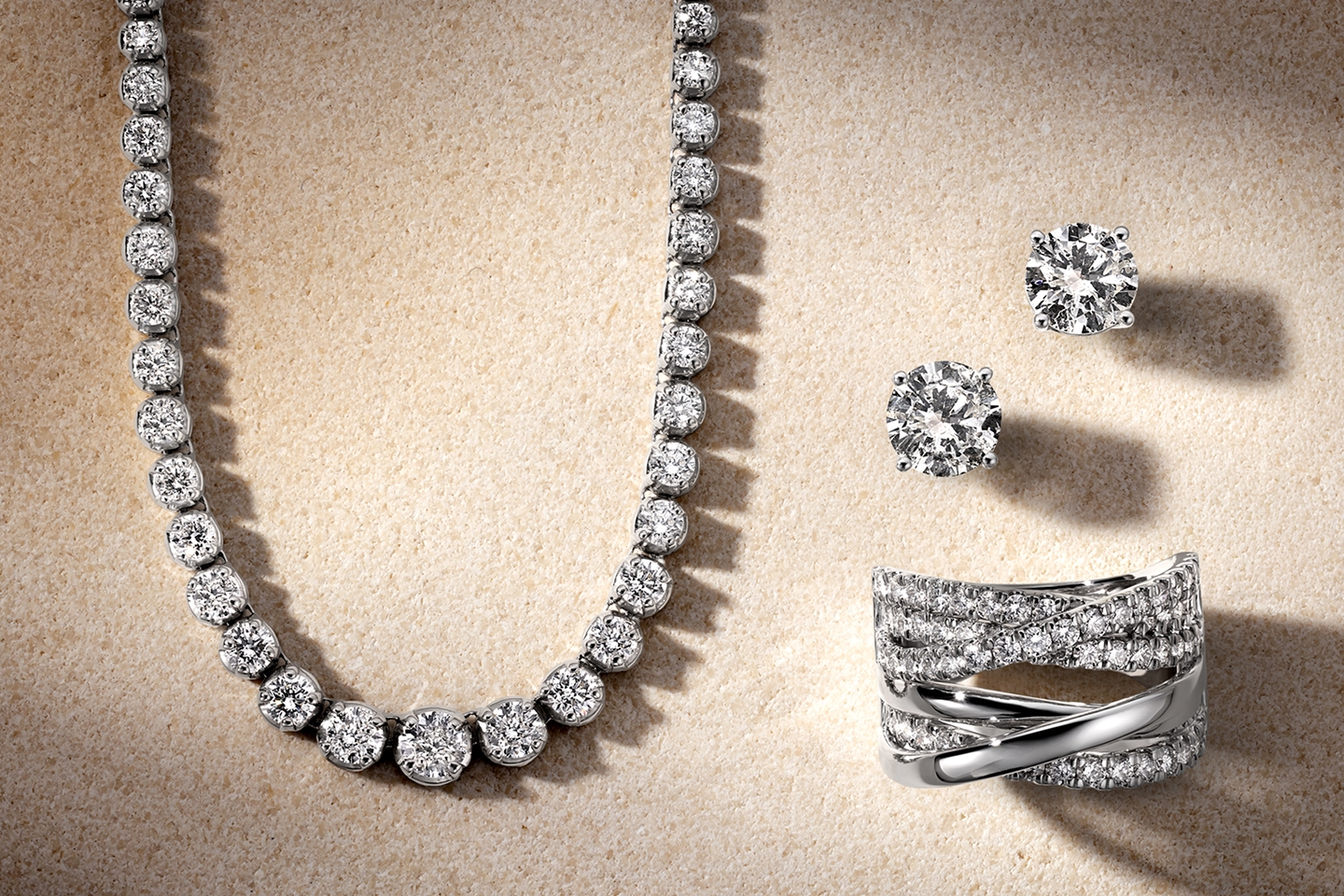 Natural diamond jewelry