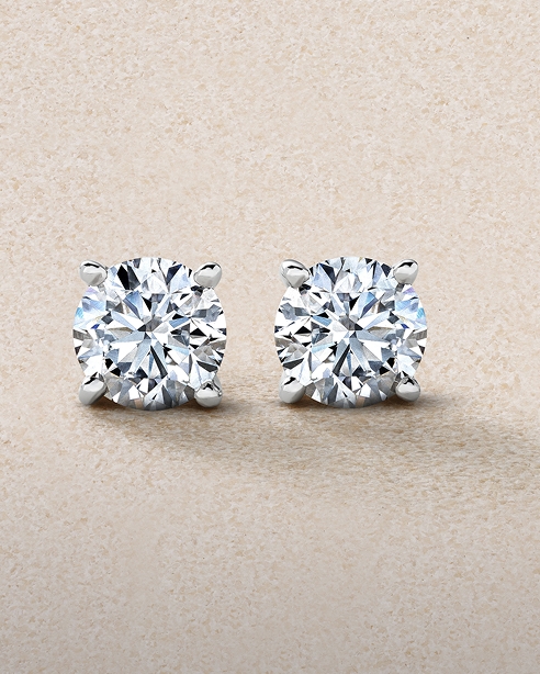 Shop all diamond solitaire earrings