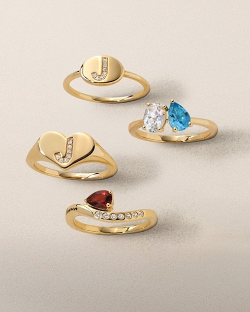 shop all personalized rings
