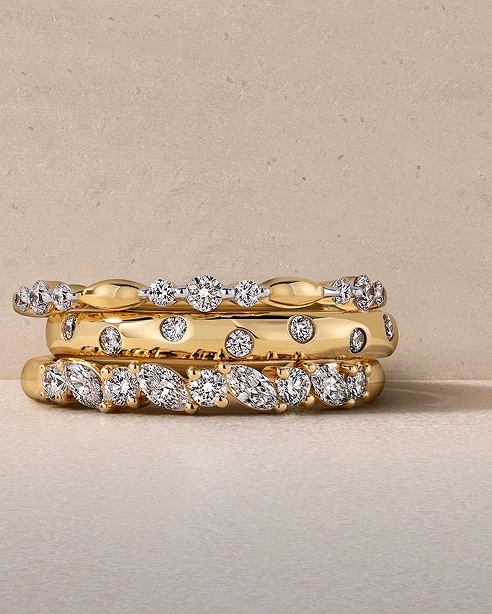 shop all women's stackable wedding rings