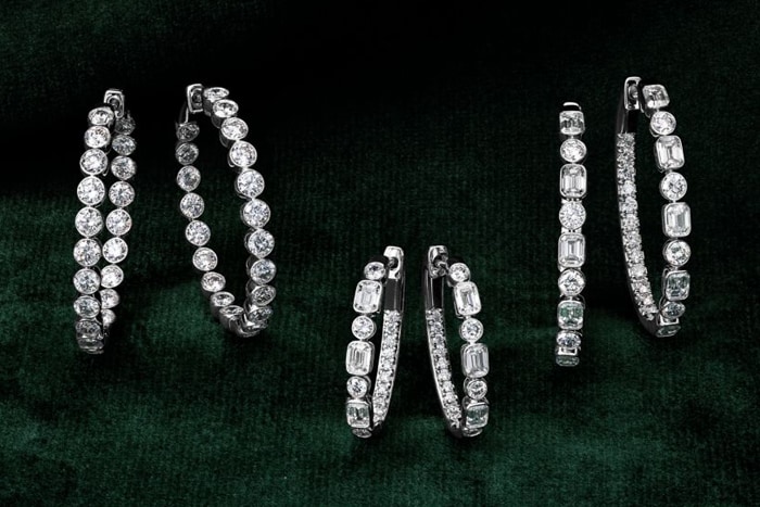 model wearing new white gold jewelry from Jared