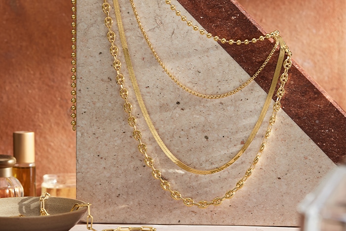 Gold chains from Jared