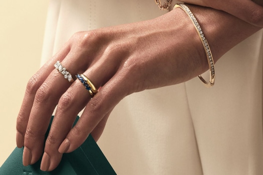 Woman wearing rings from Jared