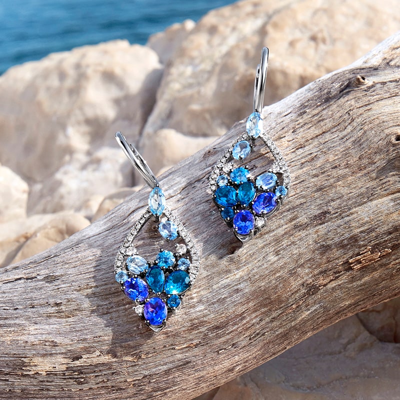 blue topaz earrings