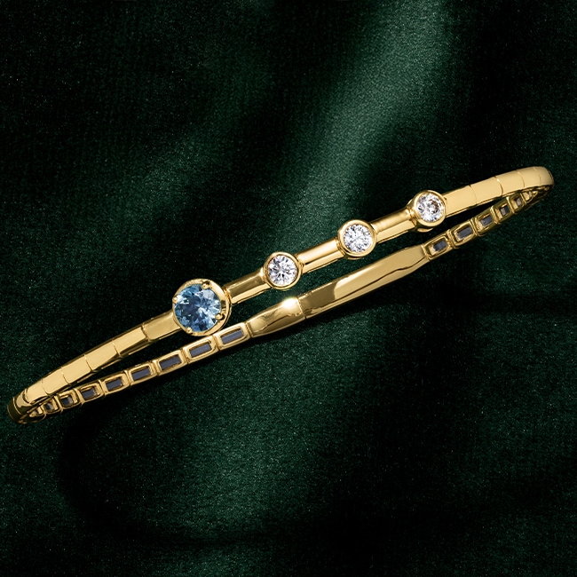 Aquamarine bracelet.