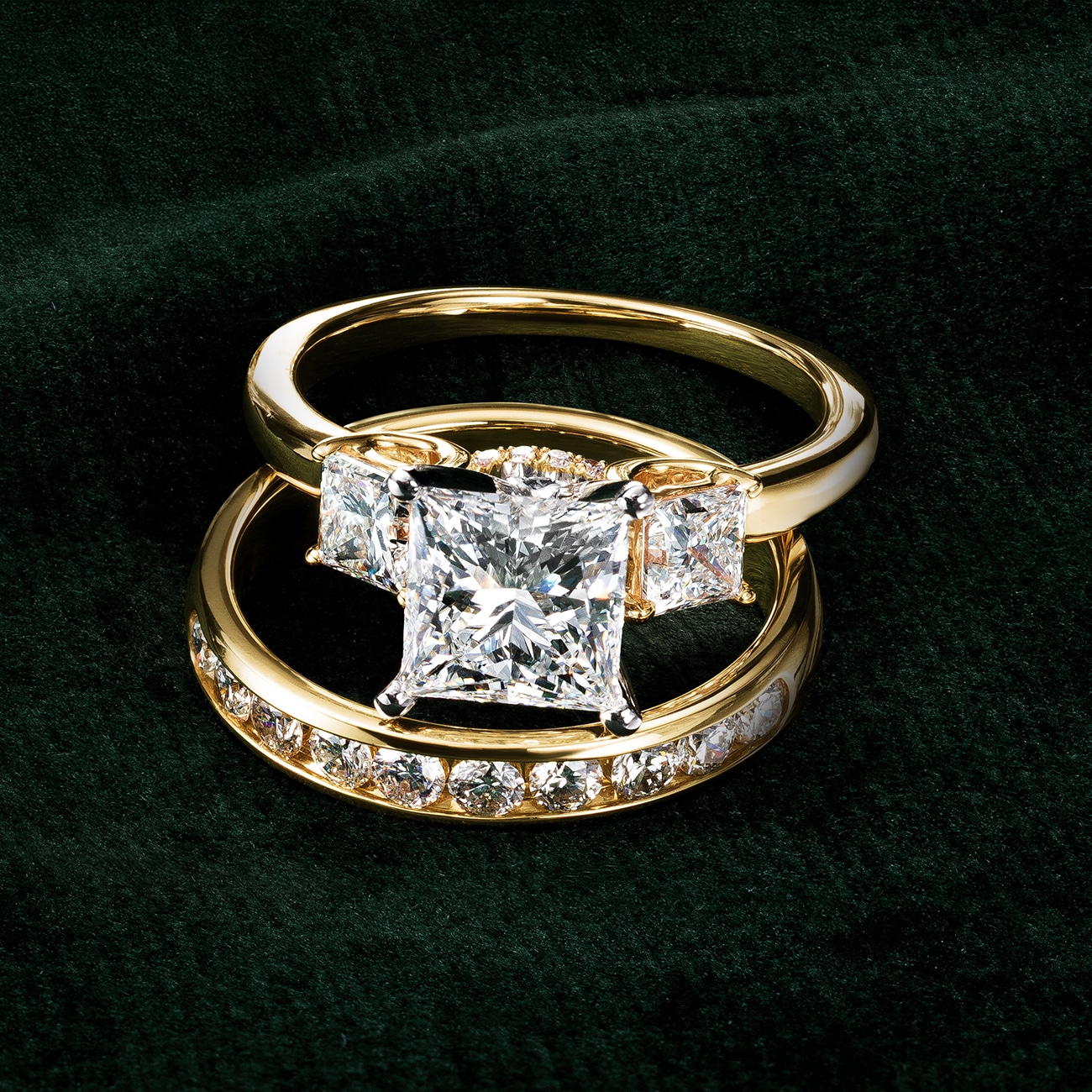 Princess cut engagement ring