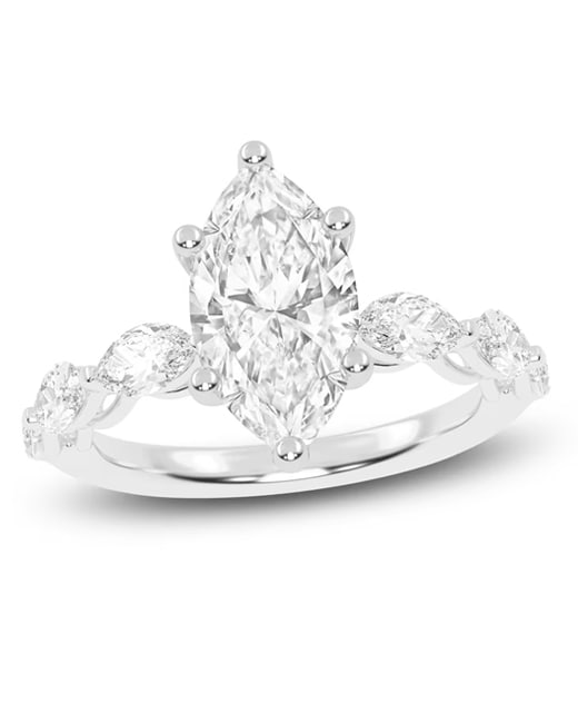 White gold engagement ring