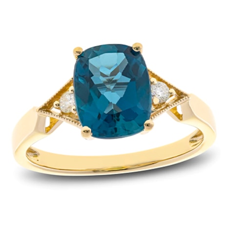 Blue topaz ring