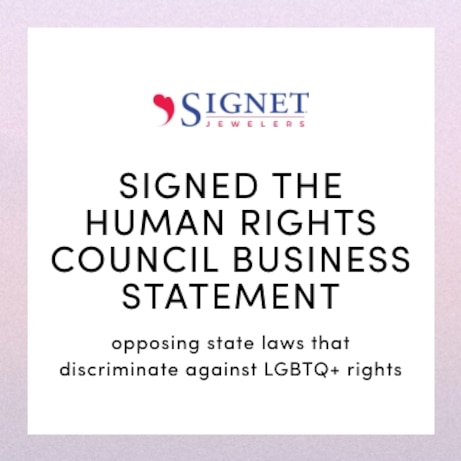 SIGNED THE HUMAN RIGHTS COUNCIL BUSINESS STATEMENT opposing state laws that discriminate against LGBTQ+ rights