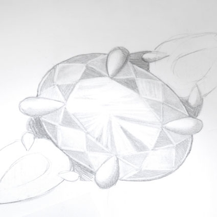 Sketch of an engagement ring