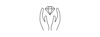 Diamond in hands