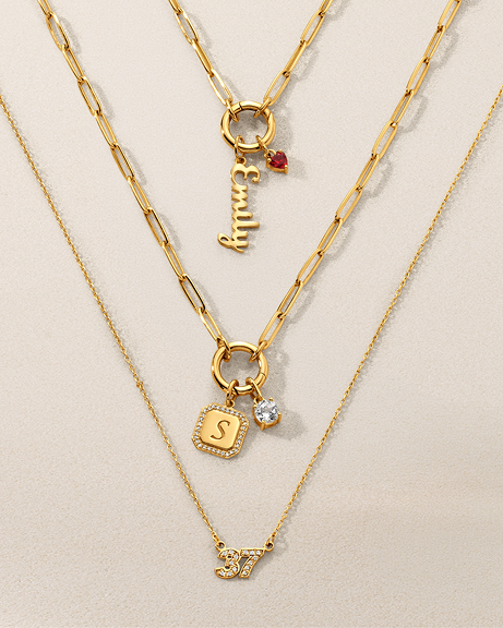 shop personalized necklaces at Jared