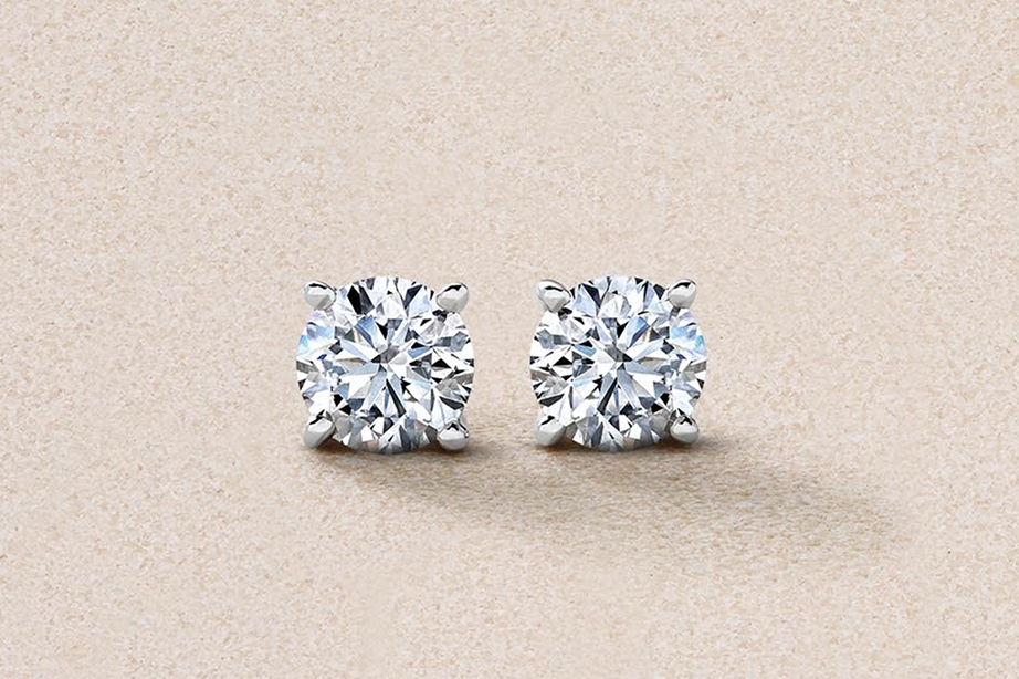 Diamond solitaire earrings from Jared