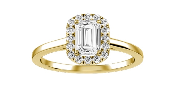 Halo engagement ring from Jared.